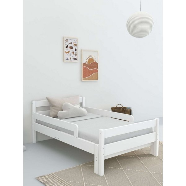Home affaire Kinderbett Wenke, ausziehbar von 140 bis 200 cm, FSC® (90cm Breite, 140-200cm Liegefläche), massive Kiefer, mit Lattenrost, zeitlose Optik, Rausfal