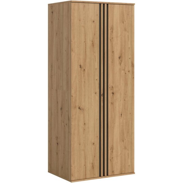 Home affaire Kleiderschrank ALVA, Breite 80 cm, mit griffloser Front in Paneeloptik, Schrank (Schlafzimmerschrank in weiteren Ausführungen erhältlich) 2 Türen, 