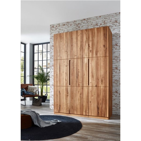 Home affaire Kleiderschrank Azelie, aus Wildeiche Massivholz-Kleiderschrank, im 50 cm Raster planbar