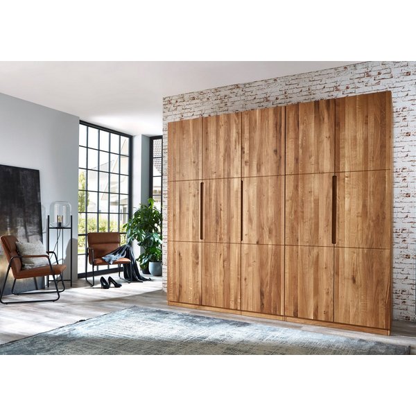 Home affaire Kleiderschrank Azelie, aus Wildeiche Massivholz-Kleiderschrank, im 50 cm Raster planbar