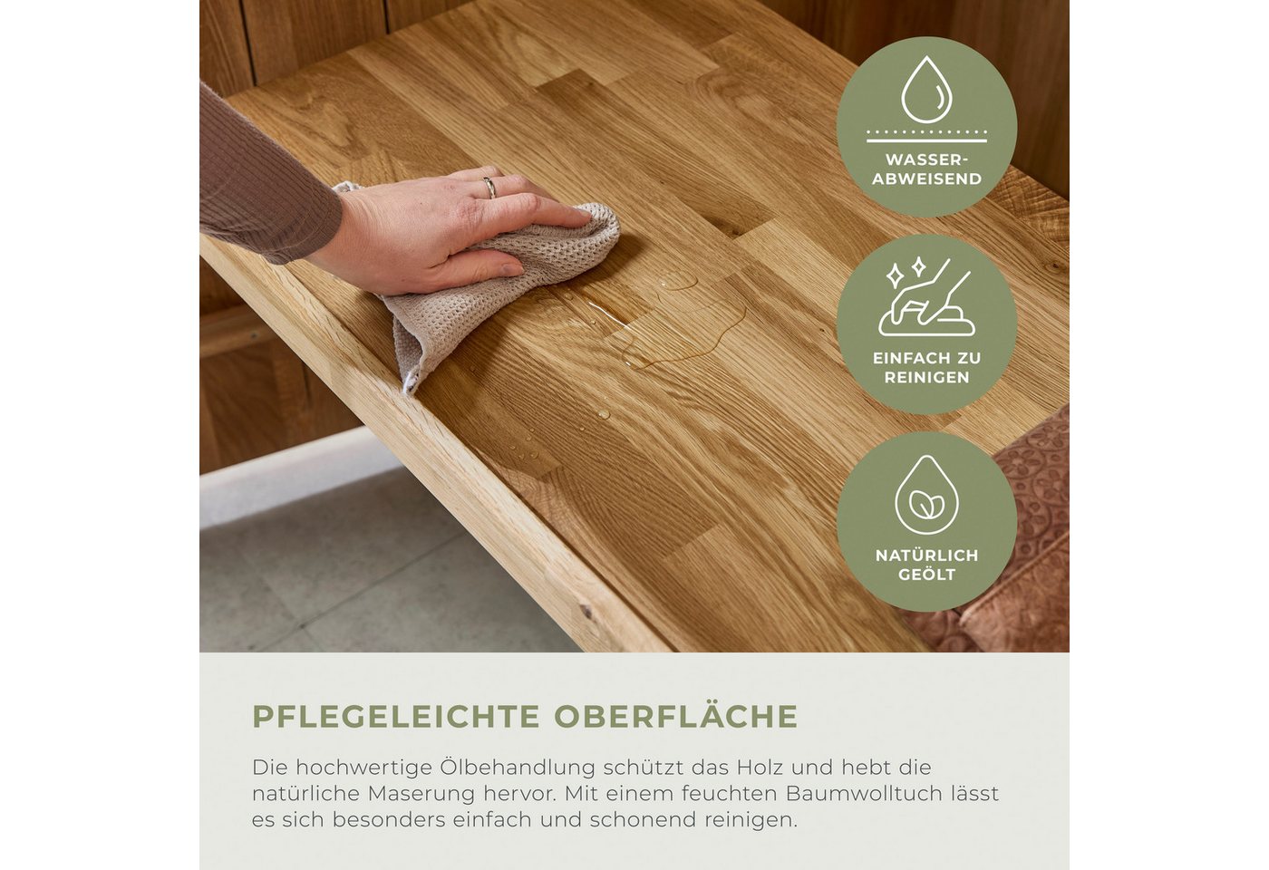 Home affaire Kleiderschrank Azelie, aus Wildeiche Massivholz-Kleiderschrank, im 50 cm Raster planbar – Bild 5 von 5