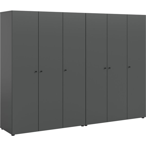 Home affaire Kleiderschrank BILLINGS, Schlafzimmerschrank, Schrank, Garderobenschrank (OTTO BESTSELLER, Garderobe & Schlafzimmer) Breite 240cm, grau, 6-türig, i