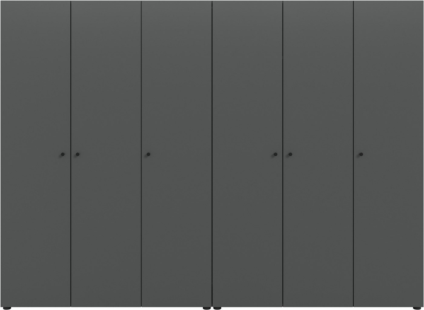 Home affaire Kleiderschrank BILLINGS, Schlafzimmerschrank, Schrank, Garderobenschrank (OTTO BESTSELLER, Garderobe & Schlafzimmer) Breite 240cm, grau, 6-türig, i – Bild 4 von 5