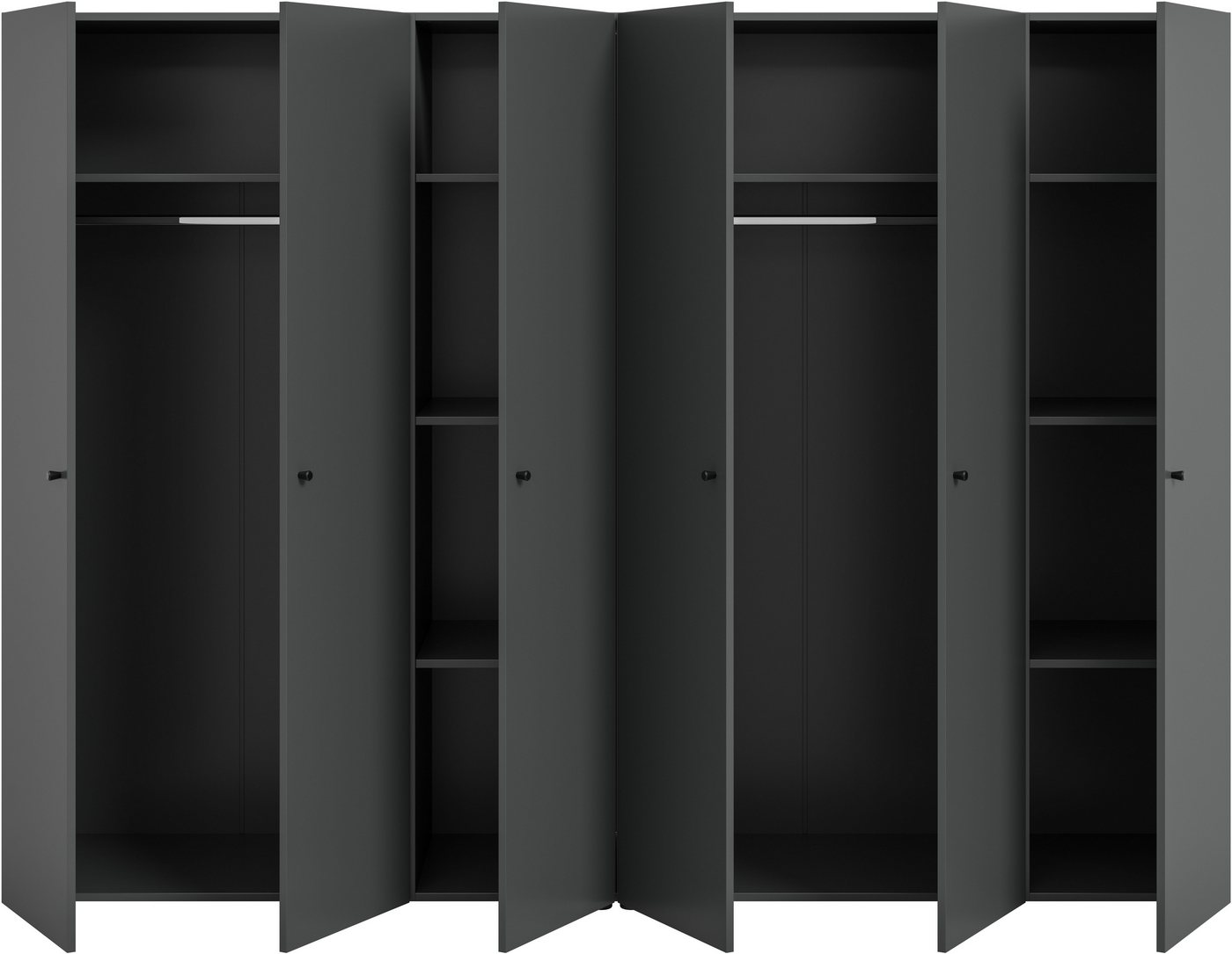 Home affaire Kleiderschrank BILLINGS, Schlafzimmerschrank, Schrank, Garderobenschrank (OTTO BESTSELLER, Garderobe & Schlafzimmer) Breite 240cm, grau, 6-türig, i – Bild 5 von 5