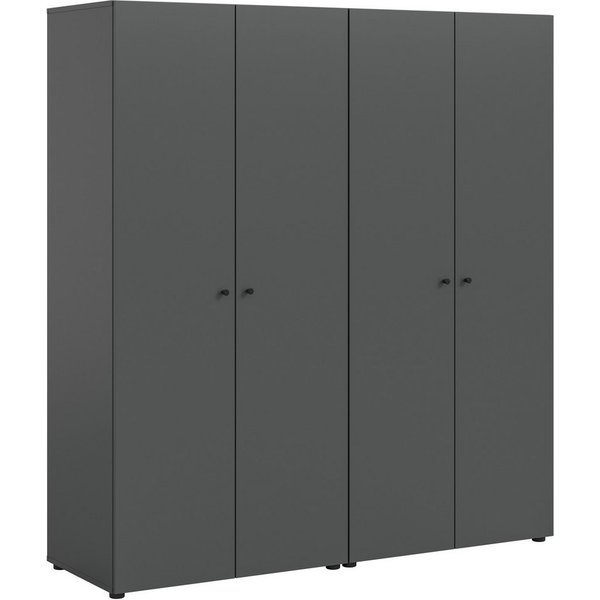 Home affaire Kleiderschrank BILLINGS, Schlafzimmerschrank, Schrank, Garderobenschrank (OTTO BESTSELLER, Garderobe & Schlafzimmer) Breite 160cm, grau, 4-türig, i