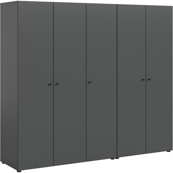 Home affaire Kleiderschrank BILLINGS, Schlafzimmerschrank, Schrank, Garderobenschrank (OTTO BESTSELLER, Garderobe & Schlafzimmer) Breite 200cm, grau, 5-türig, i