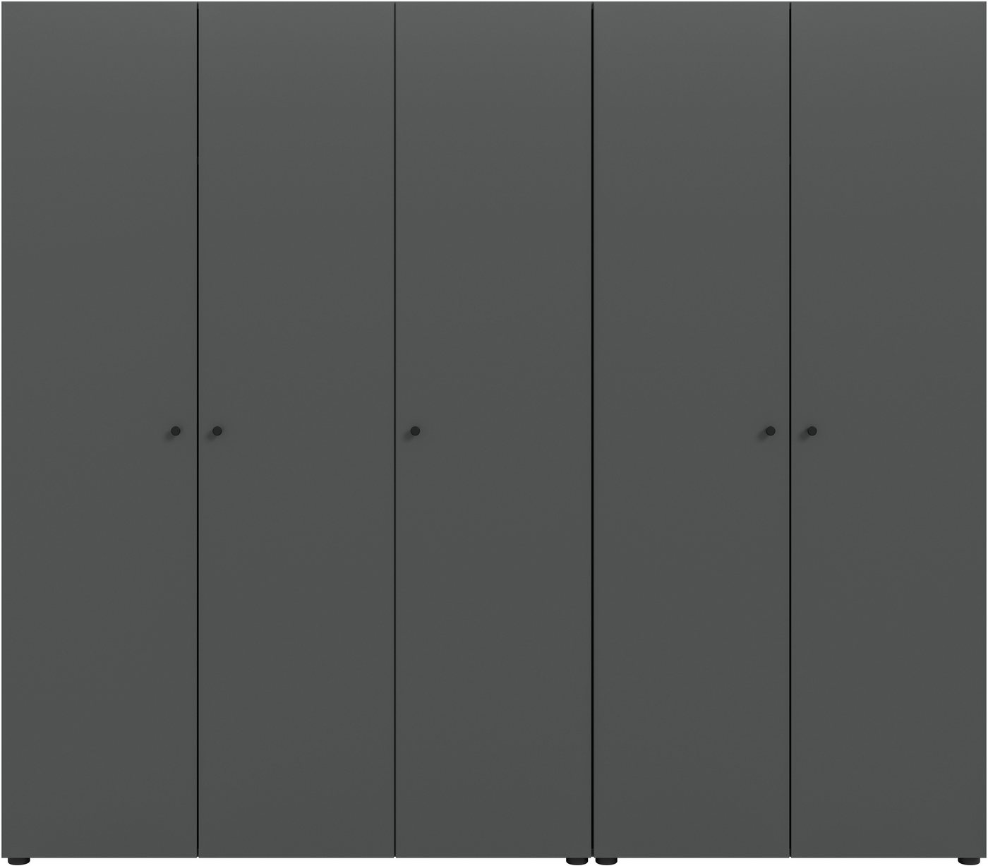 Home affaire Kleiderschrank BILLINGS, Schlafzimmerschrank, Schrank, Garderobenschrank (OTTO BESTSELLER, Garderobe & Schlafzimmer) Breite 200cm, grau, 5-türig, i – Bild 4 von 5