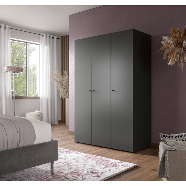 Home affaire Kleiderschrank BILLINGS, Schlafzimmerschrank, Schrank, Garderobenschrank (OTTO BESTSELLER, Garderobe & Schlafzimmer) Breite 130cm, grau, 3-türig, i
