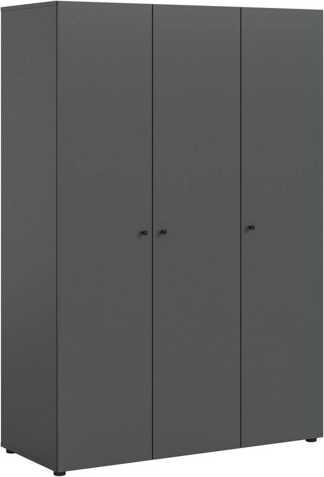 Home affaire Kleiderschrank BILLINGS, Schlafzimmerschrank, Schrank, Garderobenschrank (OTTO BESTSELLER, Garderobe & Schlafzimmer) Breite 130cm, grau, 3-türig, i – Bild 2 von 5