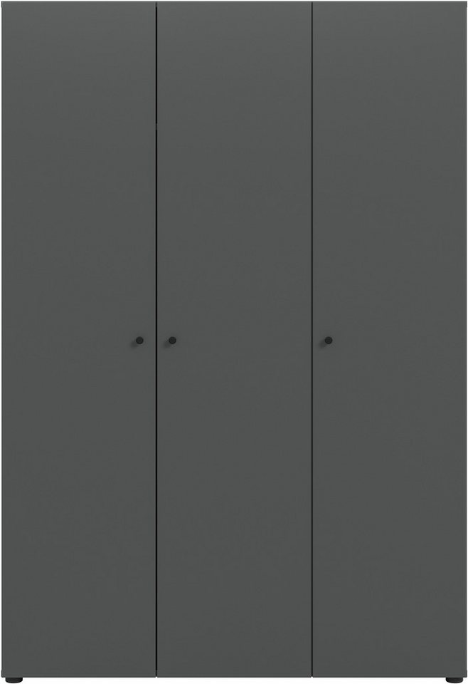 Home affaire Kleiderschrank BILLINGS, Schlafzimmerschrank, Schrank, Garderobenschrank (OTTO BESTSELLER, Garderobe & Schlafzimmer) Breite 130cm, grau, 3-türig, i – Bild 3 von 5
