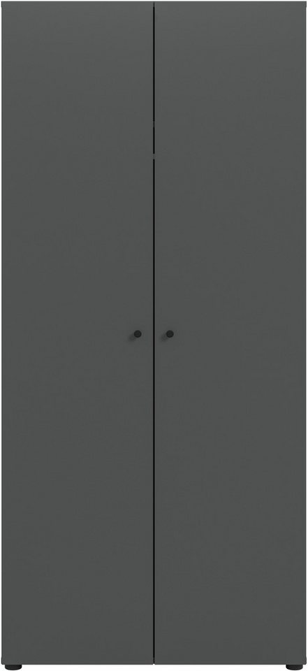 Home affaire Kleiderschrank BILLINGS, Schlafzimmerschrank, Schrank, Garderobenschrank (OTTO BESTSELLER, Garderobe & Schlafzimmer) Breite 80cm, grau, 2-türig, in – Bild 3 von 5