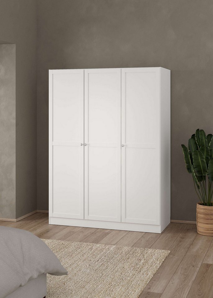 Home affaire Kleiderschrank Billund, skandinavisches Design & viel Stauraum (3 Breiten: 98,5, 147 der 195 cm) Viel Stauraum mit Böden & Kleiderstange, praktisch – Bild 4 von 5