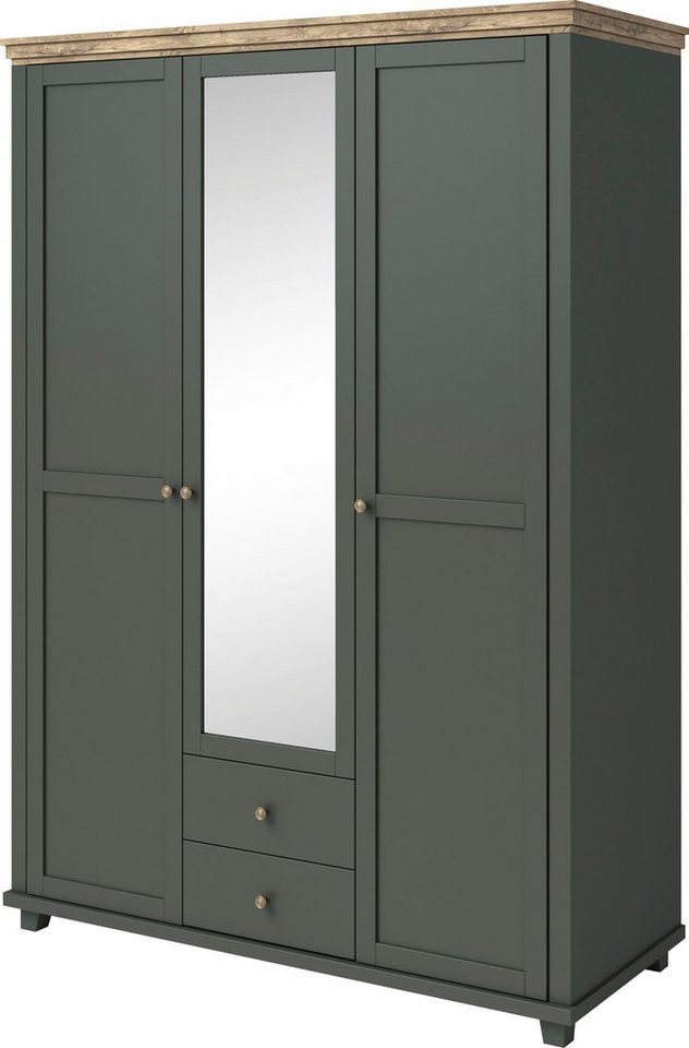 Home affaire Kleiderschrank Evora, Landhausschrank in 3 verschieden Größen, Türen mit Soft- Close Kleiderschrank mit Spiegel, aus FSC®-zertifiziertem Holzwerkst – Bild 2 von 5