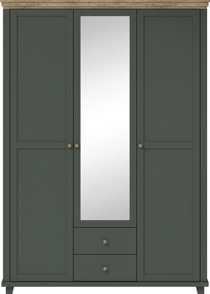 Home affaire Kleiderschrank Evora, Landhausschrank in 3 verschieden Größen, Türen mit Soft- Close Kleiderschrank mit Spiegel, aus FSC®-zertifiziertem Holzwerkst – Bild 3 von 5
