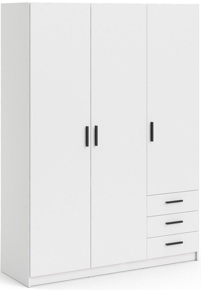 Home affaire Kleiderschrank Sprint, viel Stauraum, robuste Qualität, 3 Breiten 98, 147, 195 cm Breite 98,5/147 oder 195,5 cm, je mit Einlegeböden und Kleidersta – Bild 4 von 5