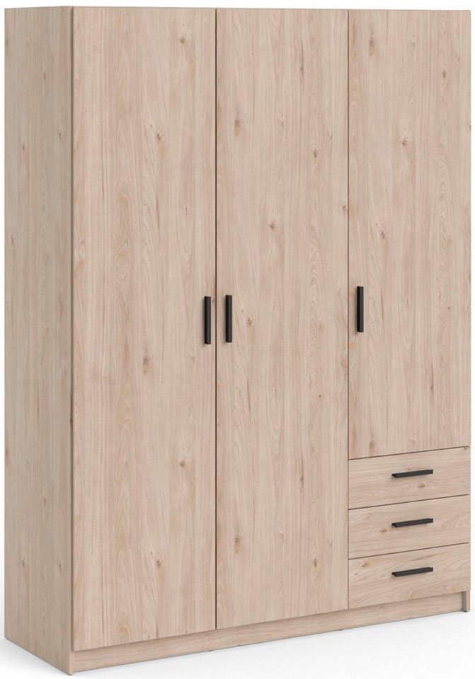 Home affaire Kleiderschrank Sprint, viel Stauraum, robuste Qualität, 3 Breiten 98, 147, 195 cm Breite 98,5/147 oder 195,5 cm, je mit Einlegeböden und Kleidersta – Bild 4 von 5