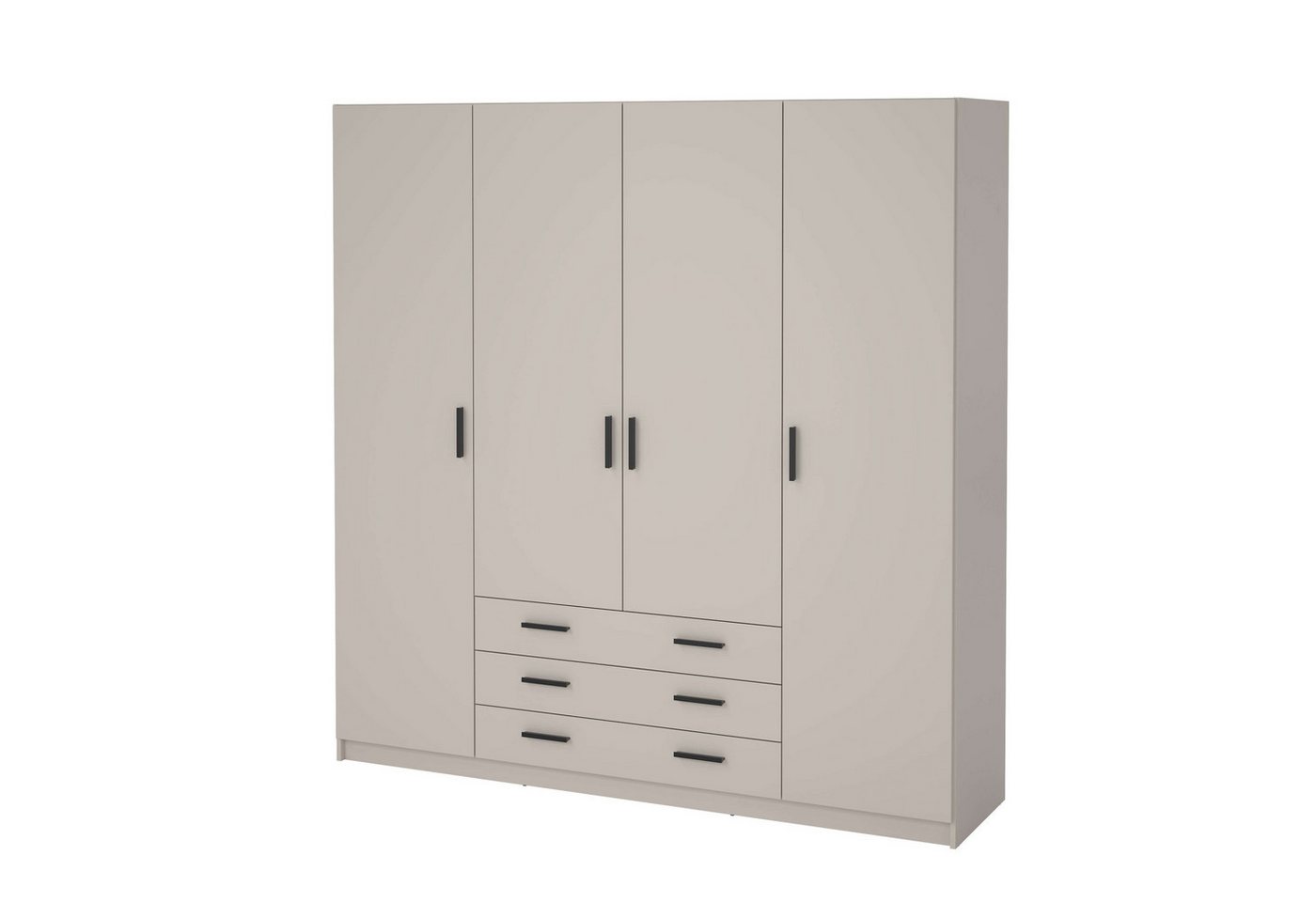 Home affaire Kleiderschrank Sprint, viel Stauraum, robuste Qualität, 3 Breiten 98, 147, 195 cm Breite 98,5/147 oder 195,5 cm, je mit Einlegeböden und Kleidersta – Bild 2 von 5