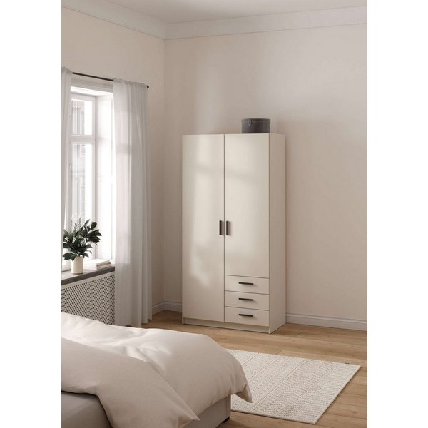Home affaire Kleiderschrank Sprint, viel Stauraum, robuste Qualität, 3 Breiten 98, 147, 195 cm Breite 98,5/147 oder 195,5 cm, je mit Einlegeböden und Kleidersta