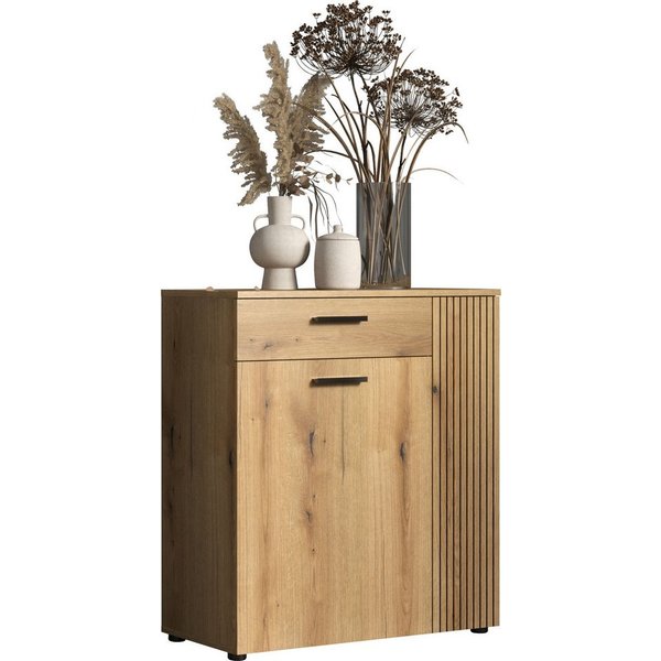 Home affaire Kommode Amrum (1 St), Schuhschrank 2 Türen & 1 Vollauszug Schublade - (B/T/H) 80/36/89 cm