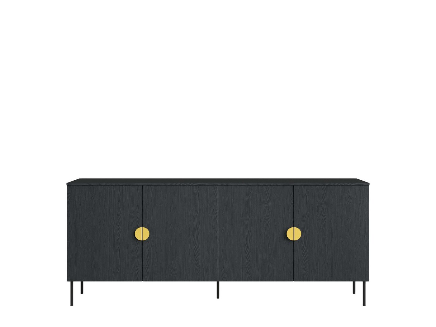 Home affaire Kommode BELLOT Sideboard mit 4 Fächer, 4 Türen, B/T/H: 213/40/87,6 cm, Schubkastenkommode mit Metallgriffen und viel Stauraum – Bild 2 von 5