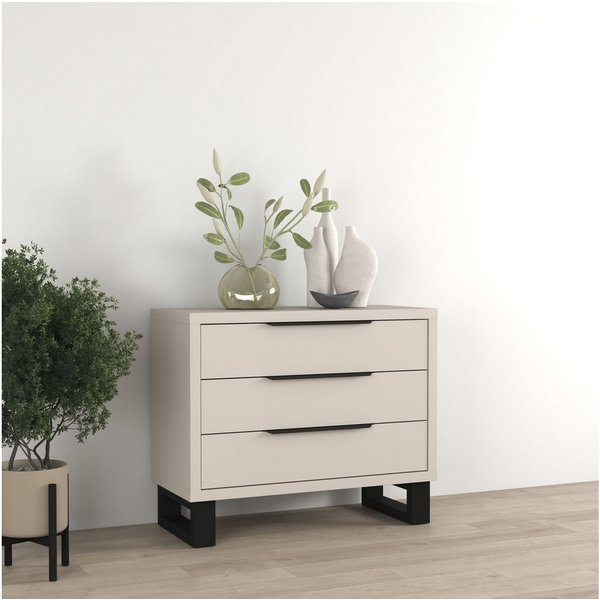 Home affaire Kommode Bronne,Breite 99,5 cm Schubladenkommode, Sideboard, Sideboard mit viel Stauraum, Schlafzimmerkommode Kufen in Metalloptik