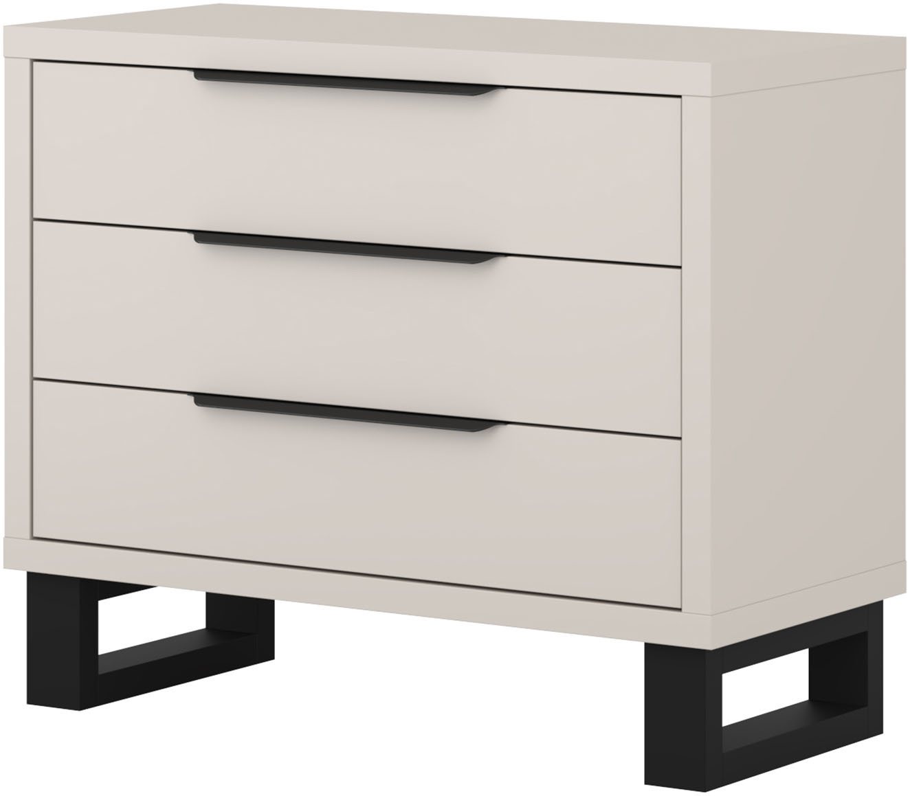 Home affaire Kommode Bronne,Breite 99,5 cm Schubladenkommode, Sideboard, Sideboard mit viel Stauraum, Schlafzimmerkommode Kufen in Metalloptik – Bild 2 von 5