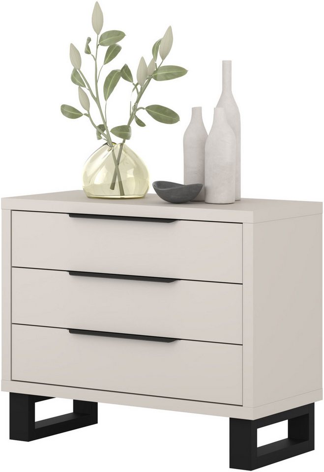 Home affaire Kommode Bronne,Breite 99,5 cm Schubladenkommode, Sideboard, Sideboard mit viel Stauraum, Schlafzimmerkommode Kufen in Metalloptik – Bild 5 von 5