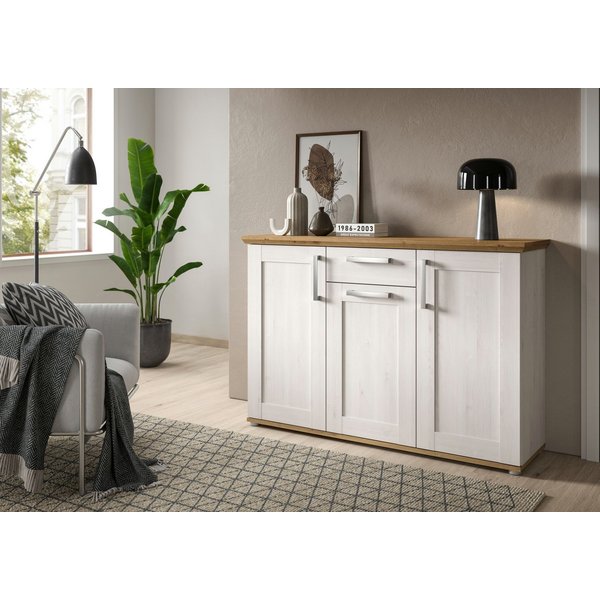 Home affaire Kommode COSENZA, Breite 137 cm, 3 Türen, 1 Schubkasten, in Landhausoptik, Anrichte, Schrank, Sideboard