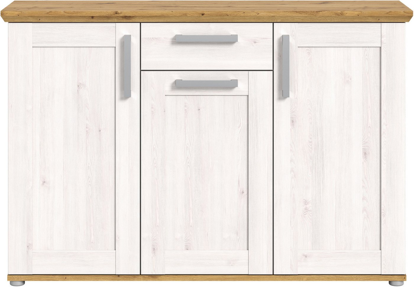 Home affaire Kommode COSENZA, Breite 137 cm, 3 Türen, 1 Schubkasten, in Landhausoptik, Anrichte, Schrank, Sideboard – Bild 3 von 5