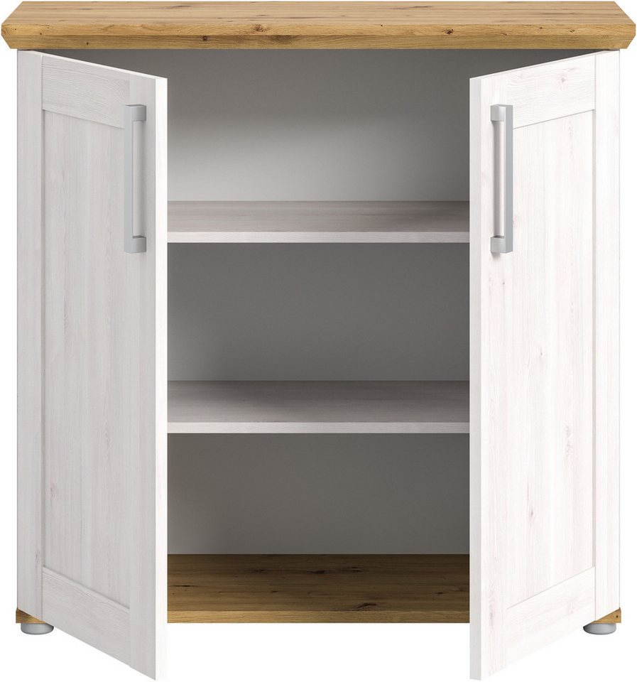 Home affaire Kommode COSENZA, Breite 95 cm, 2 Türen, 2 Einlegeböden, 3 Fächer, in Landhausoptik, Anrichte, Schrank, Sideboard – Bild 4 von 5