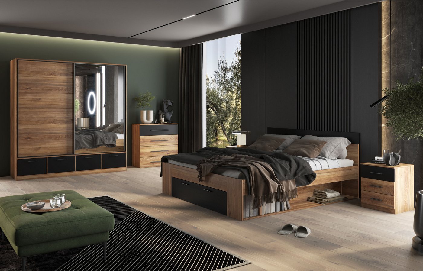 Home affaire Kommode Faweza,Breite 91 cm, Schubladenkommode, Sideboard mit Schublden, Mehrzweckschrank viel Stauraum – Bild 5 von 5