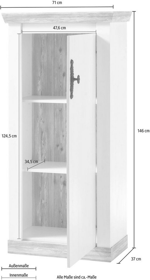 Home affaire Kommode Florenz, im romantischen Landhaus-Look, Breite 71 cm – Bild 5 von 5