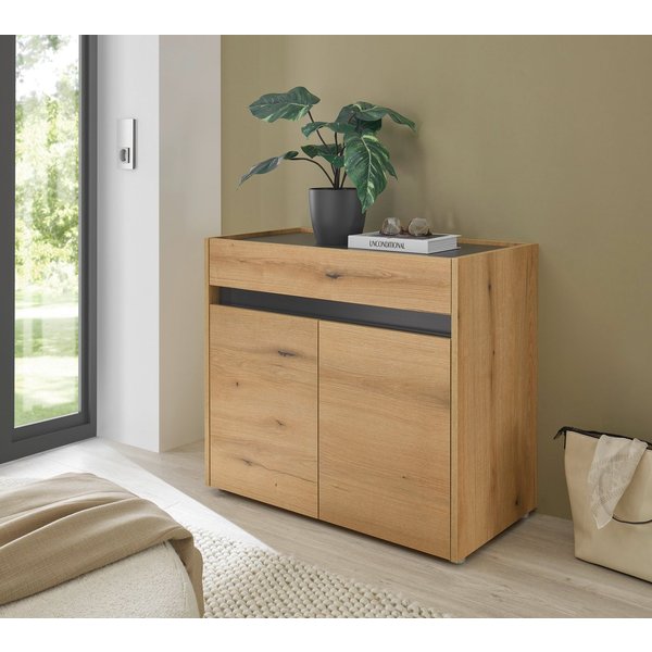 Home affaire Kommode GiRON/CiTY, Schrank in vier Farben, modernes Sideboard, Kommode, in zwei Farben erhältlich, 2 Türen, 1 Schubkasten, 80 cm breit