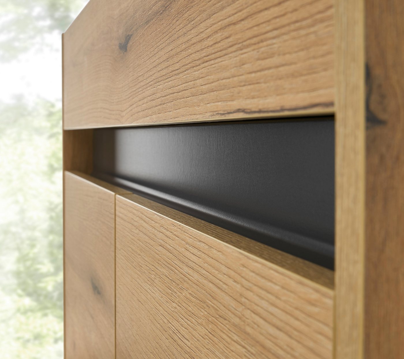 Home affaire Kommode GiRON/CiTY, Schrank in vier Farben, modernes Sideboard, Kommode, in zwei Farben erhältlich, 2 Türen, 1 Schubkasten, 80 cm breit – Bild 5 von 5