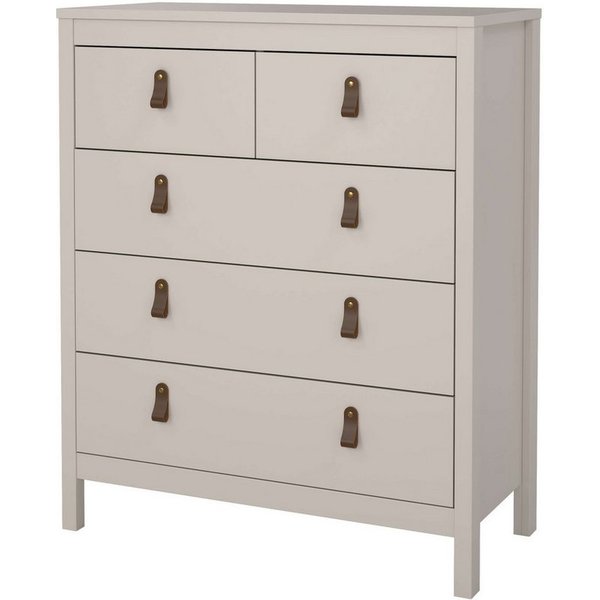 Home affaire Kommode Madrid, Aufbewahrung, Schubladenschrank, Stauraum, Skandinavisches Design, Wahlweise Leder- oder Metallgriffe