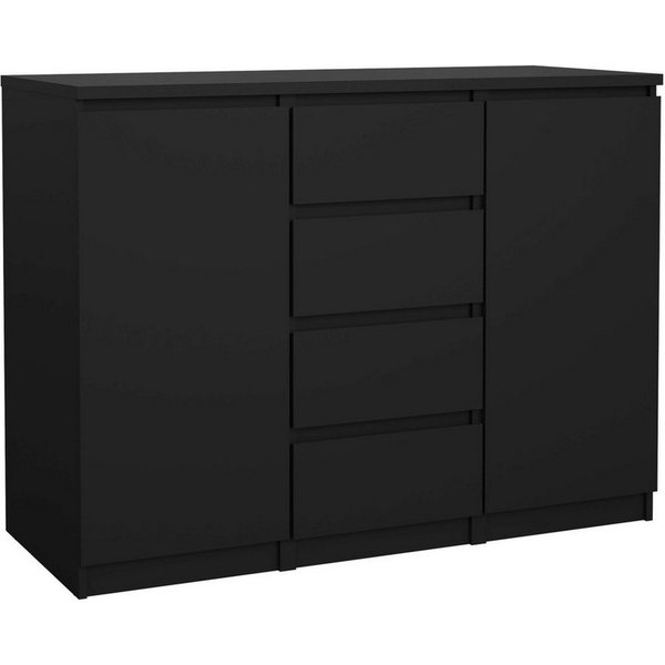 Home affaire Kommode Naia, Sideboard, 4 Schubladen, 2 Türen, Aufbewahrung, grifflose Front, Mit Einlegeböden, modern, skandinavisches Design, in mehrere Farben