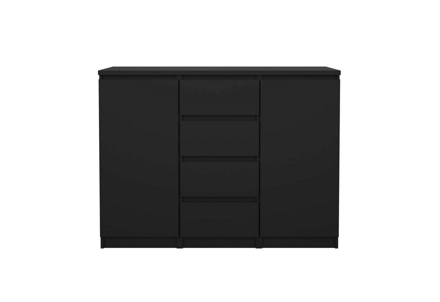 Home affaire Kommode Naia, Sideboard, 4 Schubladen, 2 Türen, Aufbewahrung, grifflose Front, Mit Einlegeböden, modern, skandinavisches Design, in mehrere Farben – Bild 4 von 5