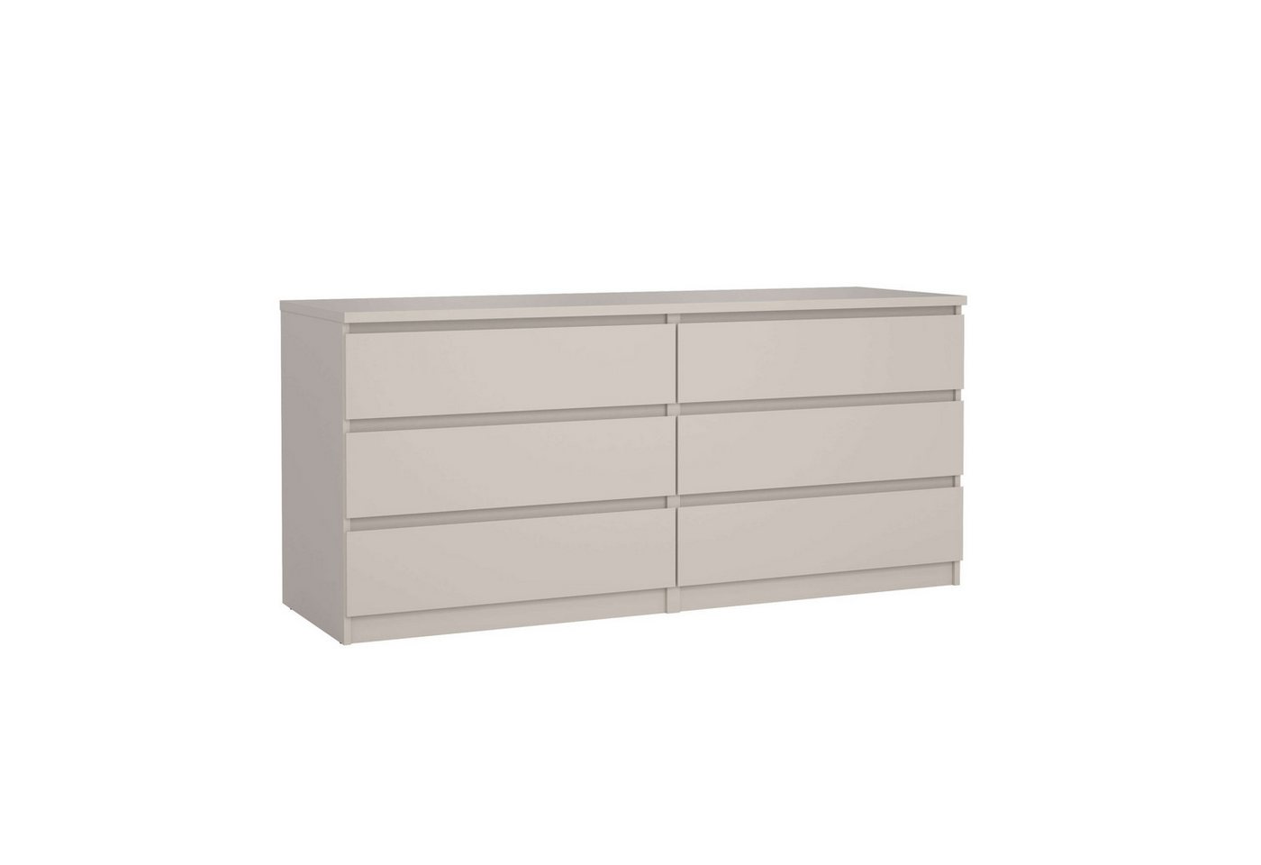 Home affaire Kommode Naia, 6 Schubladen im skandinavischen Design, Breite 158 cm, Viel Stauraum mit griffloser Front, in mehreren Farben – Bild 2 von 5
