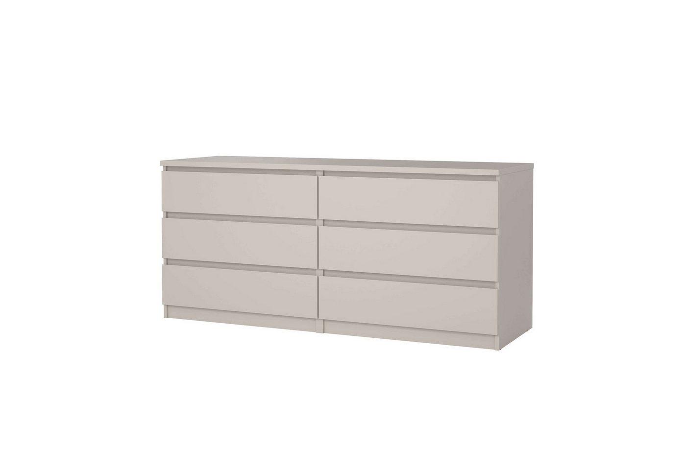 Home affaire Kommode Naia, 6 Schubladen im skandinavischen Design, Breite 158 cm, Viel Stauraum mit griffloser Front, in mehreren Farben – Bild 3 von 5