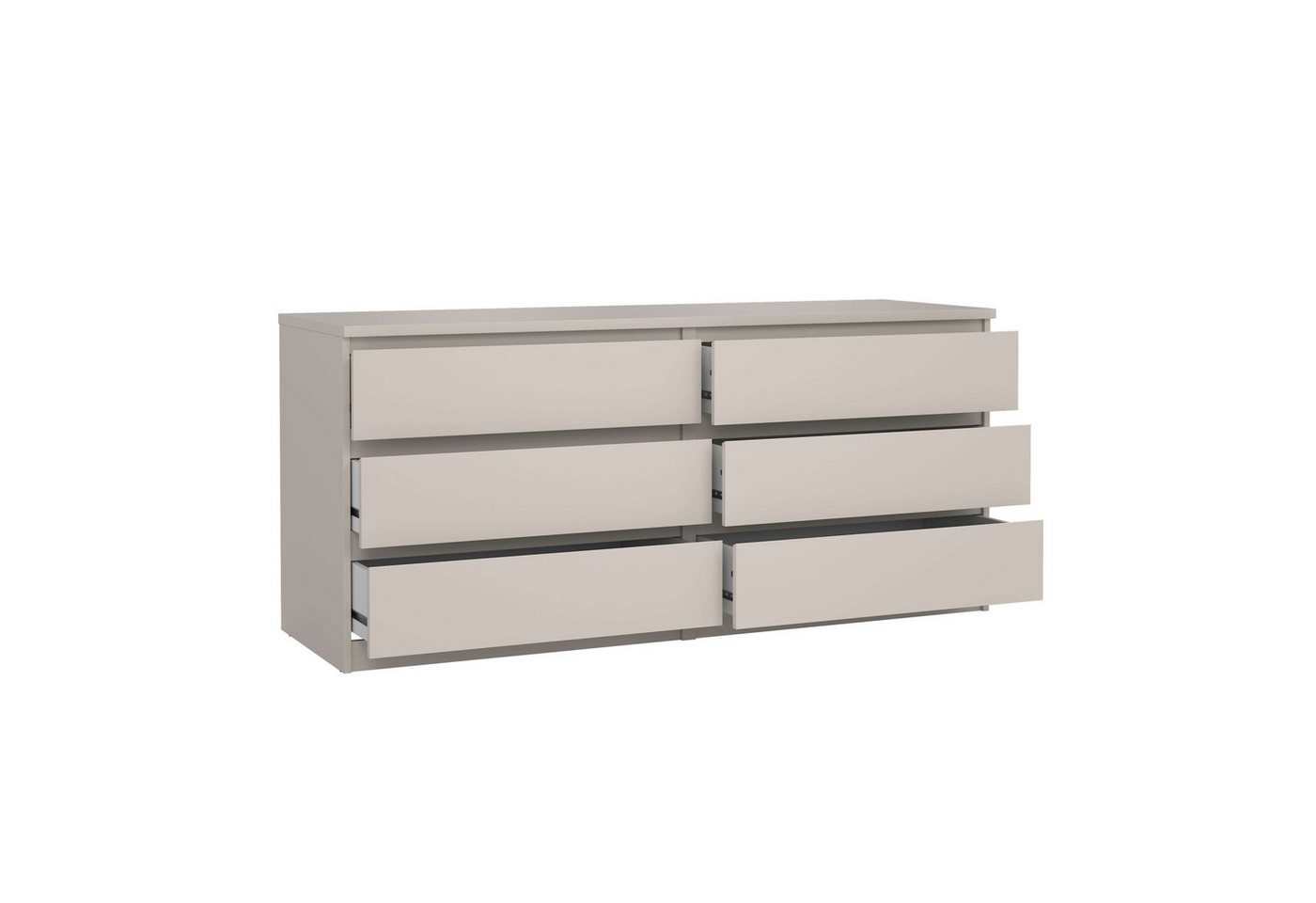 Home affaire Kommode Naia, 6 Schubladen im skandinavischen Design, Breite 158 cm, Viel Stauraum mit griffloser Front, in mehreren Farben – Bild 5 von 5