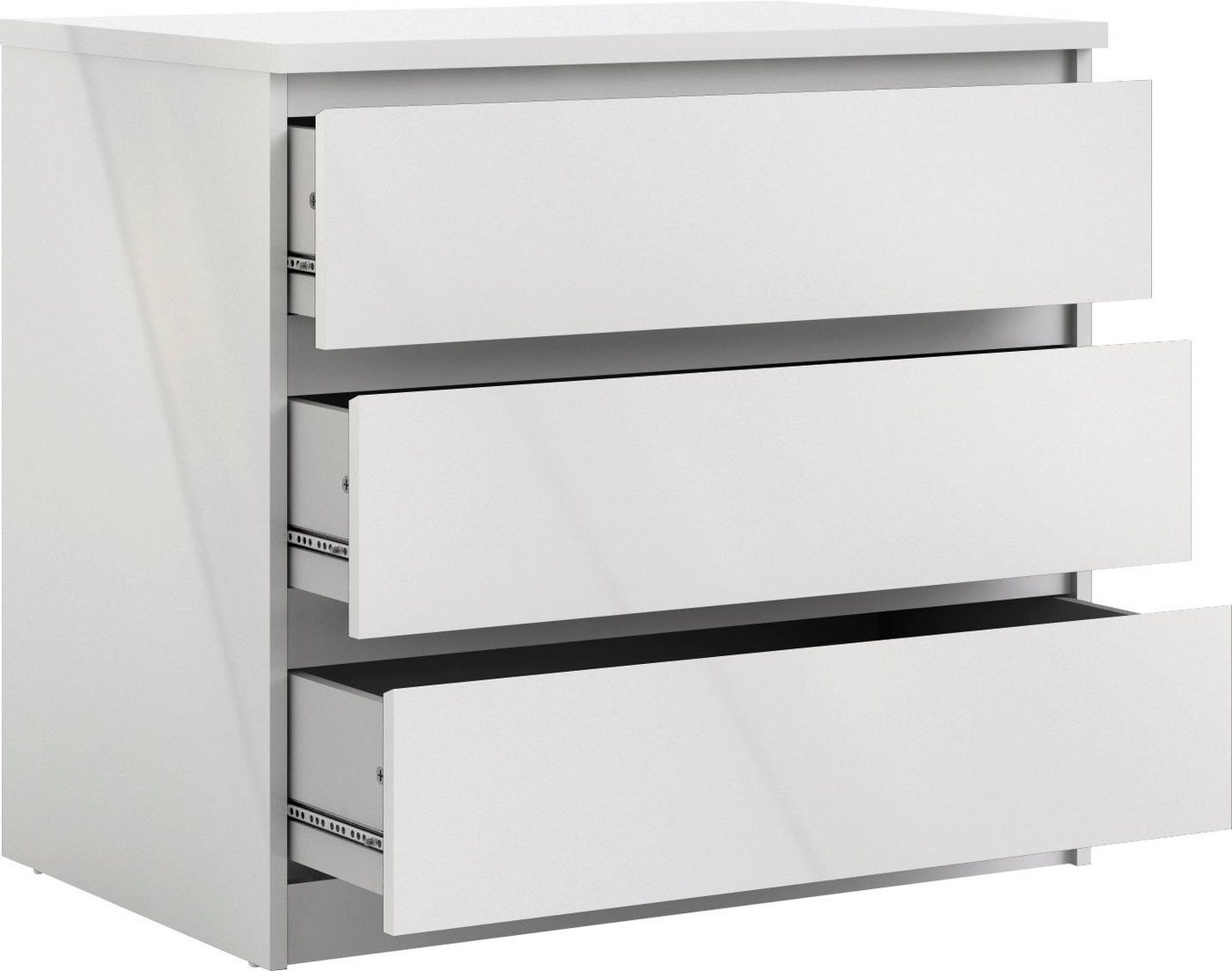 Home affaire Kommode Naia, abgerundete Schubladenkanten auf Metallgleiter, Breite 77 cm – Bild 4 von 5