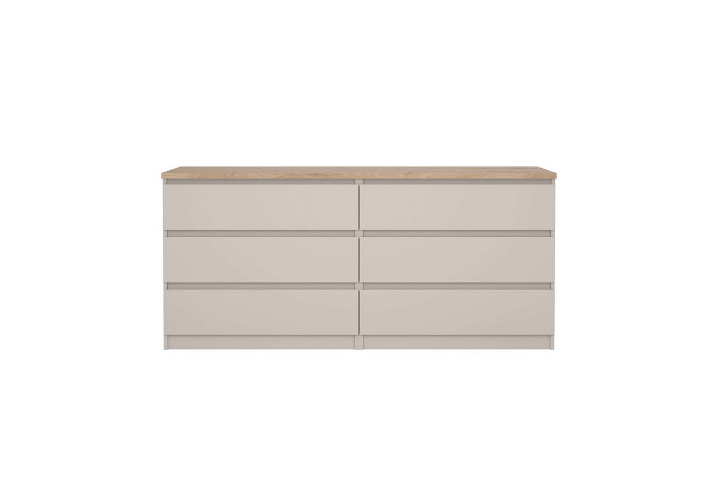 Home affaire Kommode Naia, 6 Schubladen im skandinavischen Design, Breite 158 cm, Viel Stauraum mit griffloser Front, in mehreren Farben – Bild 5 von 5