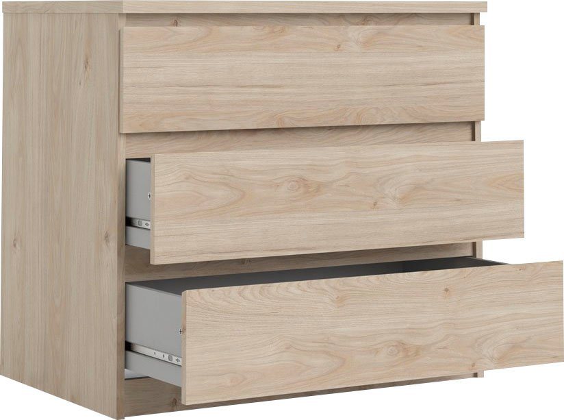 Home affaire Kommode Naia, abgerundete Schubladenkanten auf Metallgleiter, Breite 77 cm – Bild 4 von 5