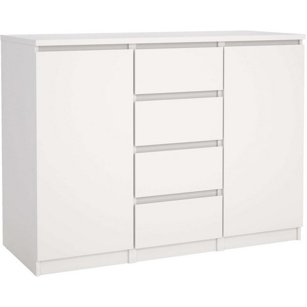 Home affaire Kommode Naia, Sideboard, 4 Schubladen, 2 Türen, Aufbewahrung, grifflose Front, Mit Einlegeböden, modern, skandinavisches Design, in mehrere Farben