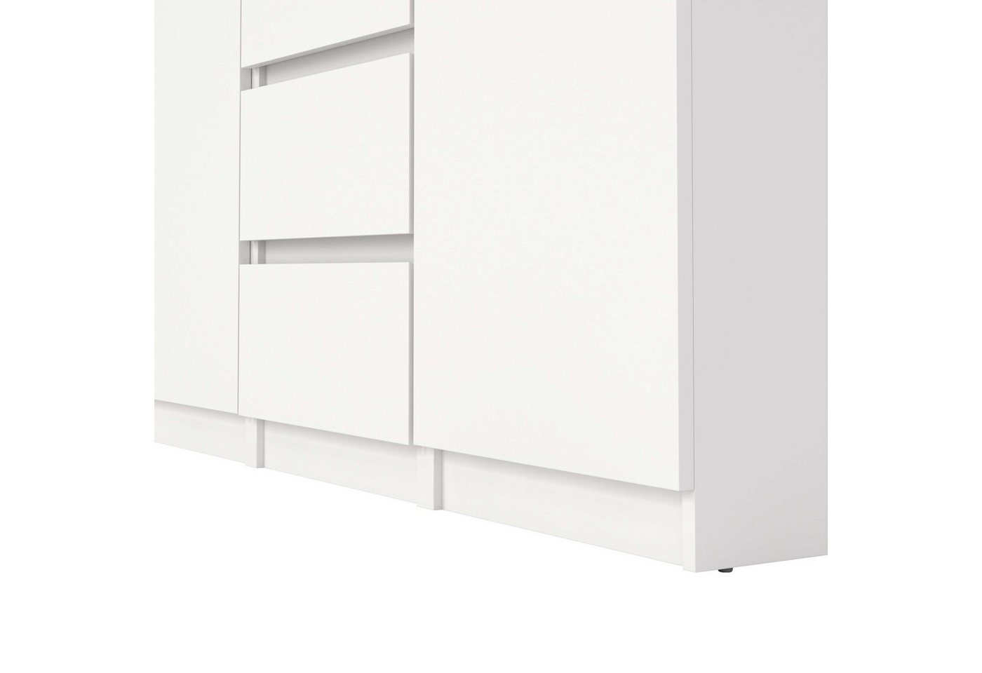 Home affaire Kommode Naia, Sideboard, 4 Schubladen, 2 Türen, Aufbewahrung, grifflose Front, Mit Einlegeböden, modern, skandinavisches Design, in mehrere Farben – Bild 2 von 5
