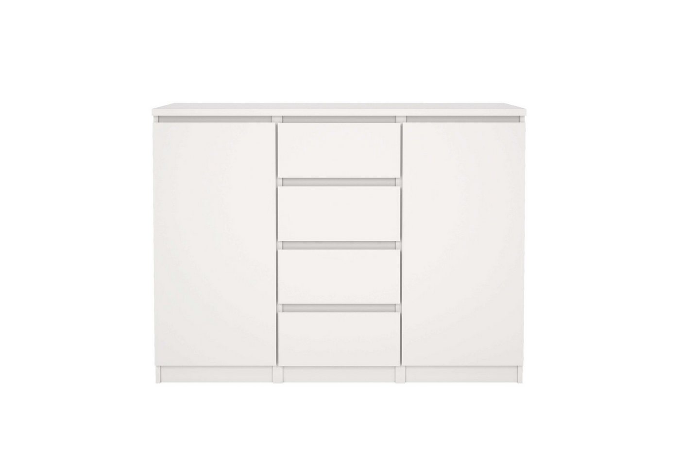 Home affaire Kommode Naia, Sideboard, 4 Schubladen, 2 Türen, Aufbewahrung, grifflose Front, Mit Einlegeböden, modern, skandinavisches Design, in mehrere Farben – Bild 3 von 5