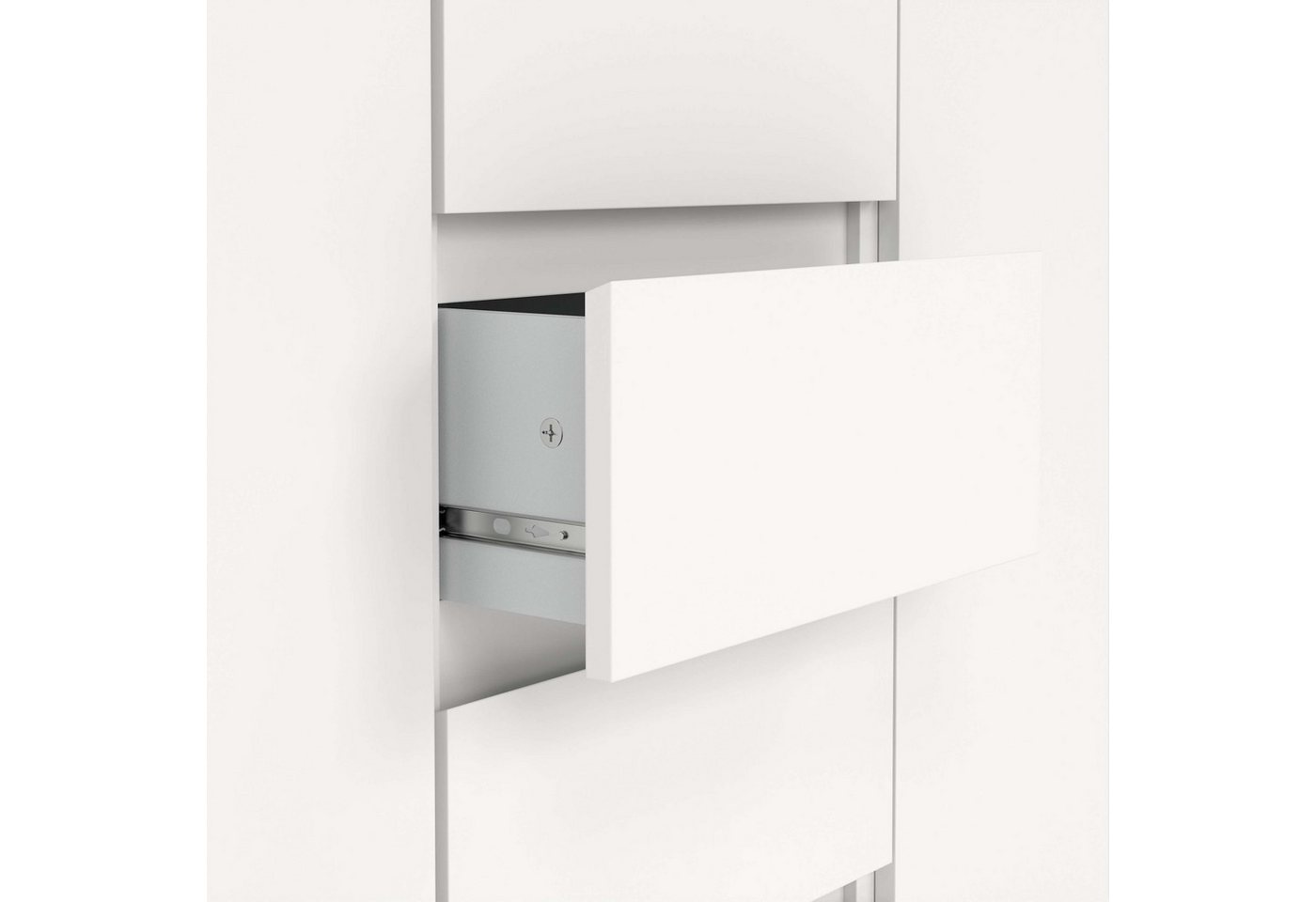 Home affaire Kommode Naia, Sideboard, 4 Schubladen, 2 Türen, Aufbewahrung, grifflose Front, Mit Einlegeböden, modern, skandinavisches Design, in mehrere Farben – Bild 5 von 5