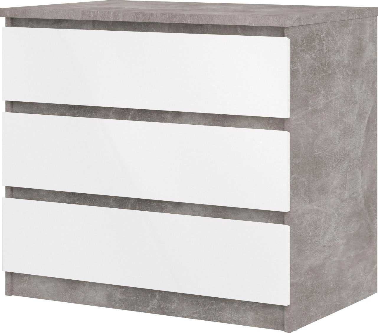 Home affaire Kommode Naia, abgerundete Schubladenkanten auf Metallgleiter, Breite 77 cm – Bild 4 von 5