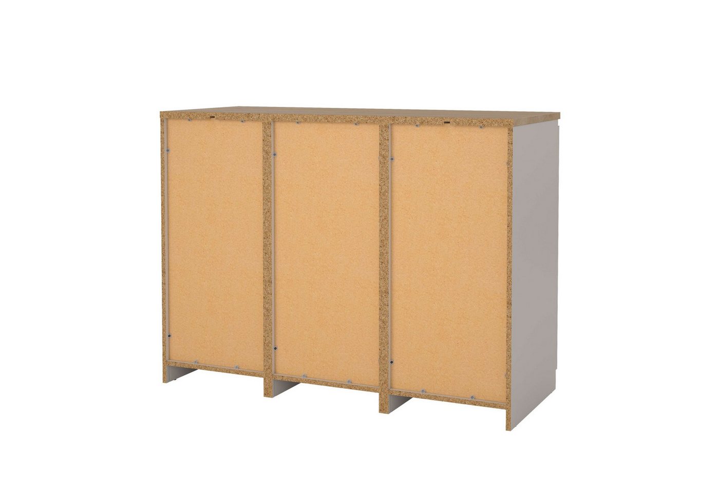 Home affaire Kommode Naia, Sideboard, 4 Schubladen, 2 Türen, Aufbewahrung, grifflose Front, Mit Einlegeböden, modern, skandinavisches Design, in mehrere Farben – Bild 5 von 5