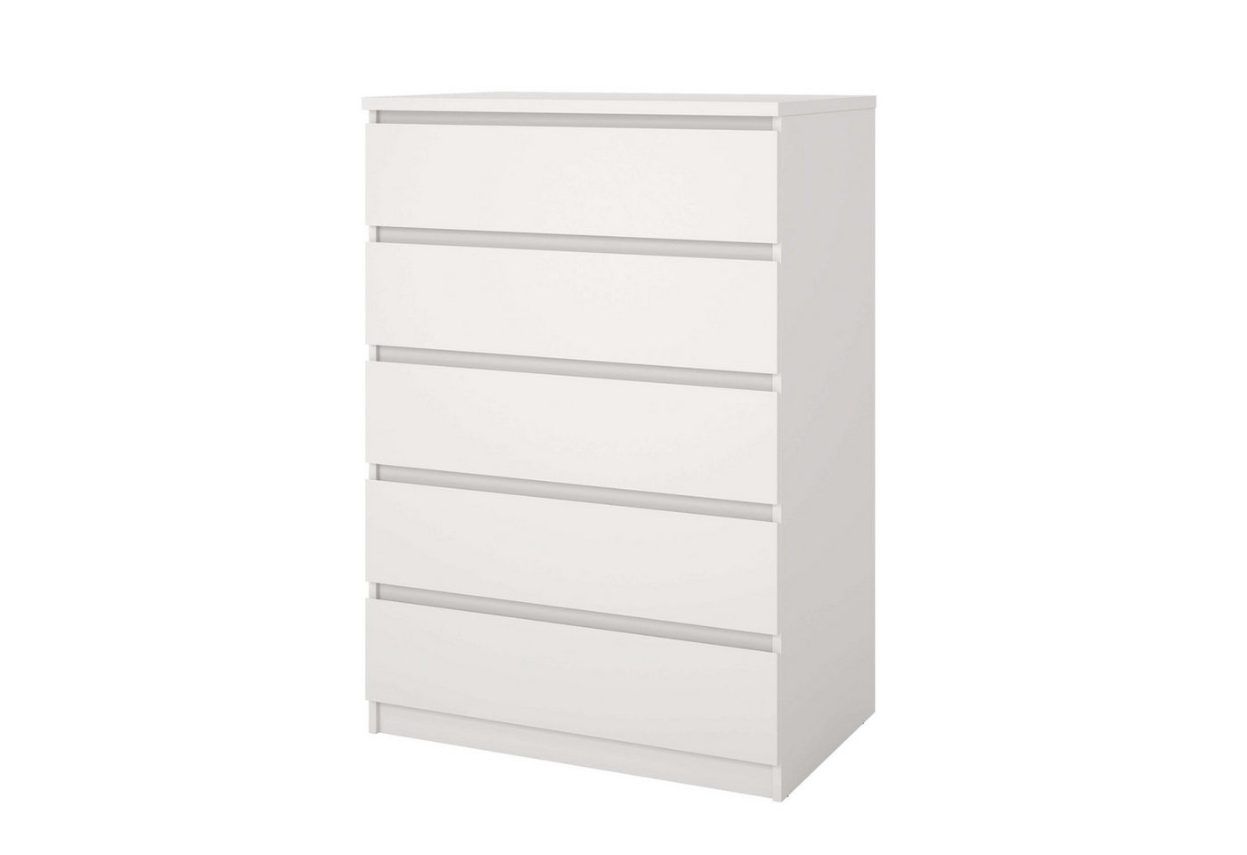 Home affaire Kommode Naia, Aufbewahrung, 5 Schubladen, Matt-Optik, grifflose Front, Modern, skandinavisches Design, in mehreren Farben, Hoch – Bild 3 von 5